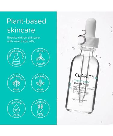 ClarityRx Take It Easy Calming Face Serum - Natural Plant-Based Anti-Redness Treatment - Buy Online on GoSupps.com