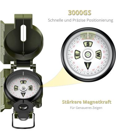 Ultralight Military Compass with Clinometer - 110g Waterproof Navigation for Hiking & Hunting - 3000 Gauss Magnetic Aluminum Alloy - Buy Online on GoSupps.com