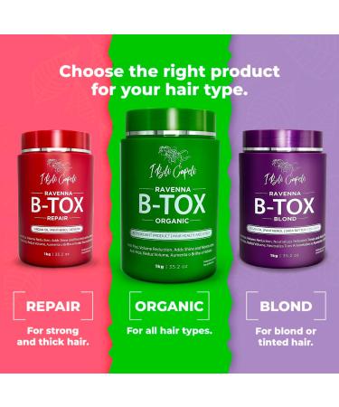 Ibelli Capelli Organic Hair Botox Treatment - Formaldehyde-Free - 35.2 oz (1kg) - Anti-Frizz & Volume Reduction - Smoothing Hair Treatment - Buy Online on GoSupps.com