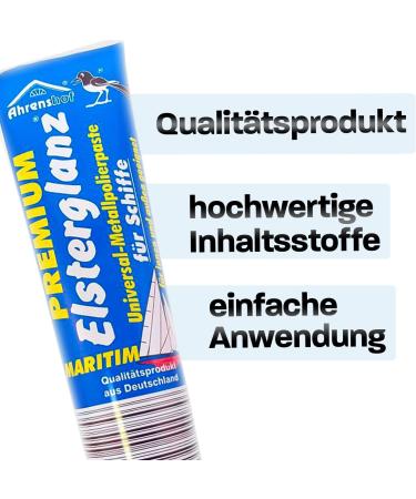 Elstergloss Universal Metal Polishing Paste Bundle - 150ml XXL Tube with Microfiber Cloth & Sponge | Perfect for Ship Metal Surface Care - Buy Online on GoSupps.com