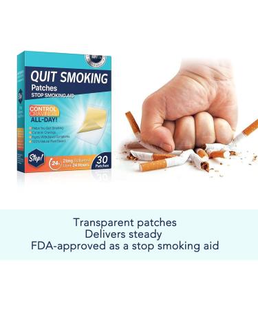 21mg Step 1 Quit Smoking Patches | 30 Count Transdermal System | Stop Smoking Aid Delivered Over 24 Hours | Effective Stop Smoking Aids - Buy Online on GoSupps.com