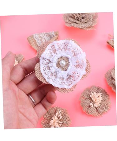 NUOBESTY 20pcs Burlap Hibiscus Flowers Ribbon Hair Bows DIY Craft Making Accessories Roses Manual B5 As Shown Size 1 - Buy Online on GoSupps.com