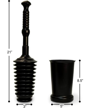 Master Plunger MP500-3TB Heavy Duty Toilet Plunger Kit with Tall Bucket & Air Release Valve - Black - Buy Online on GoSupps.com