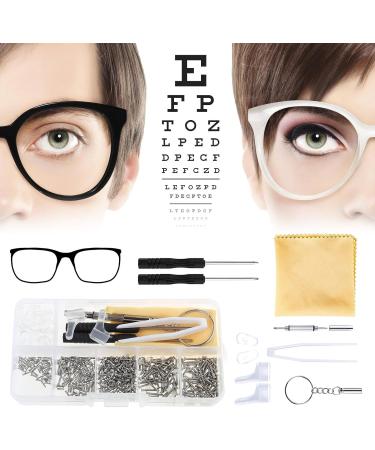 Eyeglass Repair Kits Glasses Repair Tool with Glasses Screws Silicone Nose Pad Tool Eye Glasses Repairing Set - Buy Online on GoSupps.com