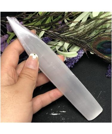 JUKUCKV Selenite Crystal Wand - Healing Spiral Massage Stick for Spiritual Support & Cleansing | International Shipping - Buy Online on GoSupps.com