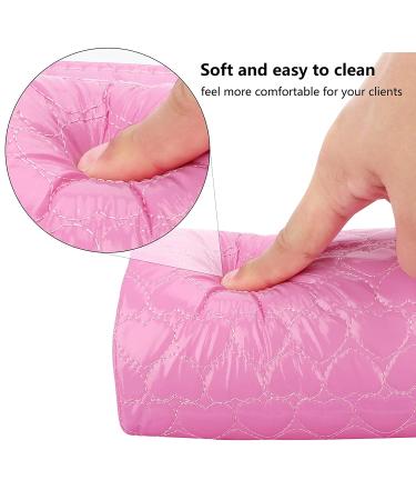 Nail Pillow Hand Rest - Washable PU Leather Armrest for Manicure Techs | Pink Nail Art Tool - Buy Online on GoSupps.com