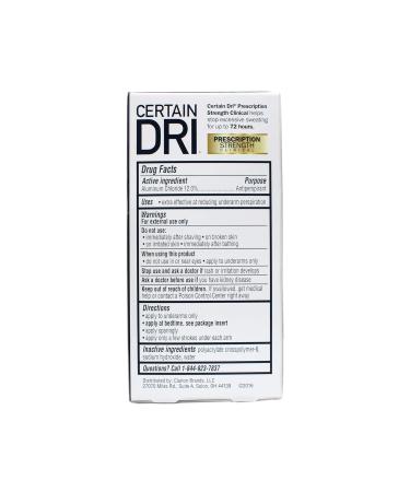 Certainty Dri Clinical Antiperspirant Roll-On 1.20 oz - Pack of 6 | Prescription Strength Formula - Buy Online on GoSupps.com
