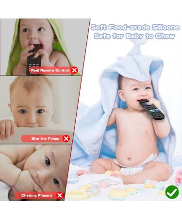 X-KIDS 4-Pack Silicone Baby Teething Toys - Remote Control & Gamepad Teether Set with Pacifier Clips - Buy Online on GoSupps.com