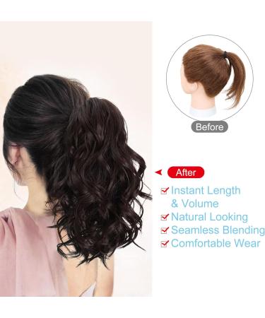 10 Inch Short Ponytail Extension Claw Clip in Ponytail Hair Extensions Curly Wavy Ponytail Extensions Synthetic Hairpieces for Women - Ash Blonde with Highlights 10 Inch Ash Blonde with Highlights - Buy Online on GoSupps.com