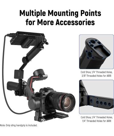 NEEWER Gimbal Sling Handgrip for DJI RS 2/3 Stabilizers - Adjustable & Foldable Handle, Load Capacity 13.2lb/6kg - Ideal for Low Angle Shots - Buy Online on GoSupps.com