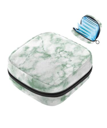 Portable women's binding-up bags menstrual cup bags feminine menstrual insert pocket for teenage girls tampons for the first period green marble multicolored 07