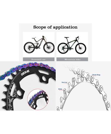 DECKAS Round Chainring 110BCD - 36T to 52T Narrow Wide for 7-12 Speed Chains - Buy Online on GoSupps.com
