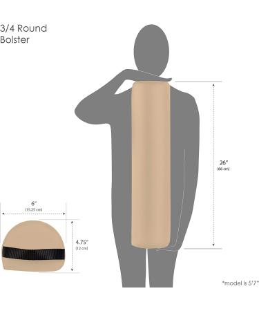 EARTHLITE Bolster Pillow 3/4 Round  Durable Massage Bolster  100% PU Upholstery incl. Strap Handle/Professional Quality for Massage Tables/Back Pain Relief Mystic Blue - Buy Online on GoSupps.com