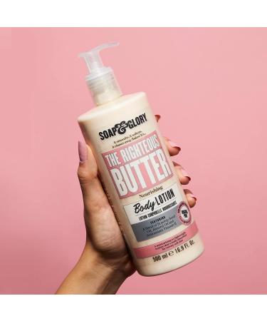 Soap & Glory Original Pink The Righteous Butter Moisturizing Body Lotion 500ml - Shea Butter, Vitamin E & Aloe Vera Moisturizer - Rose & Bergamot Scented Lotion - Buy Online on GoSupps.com