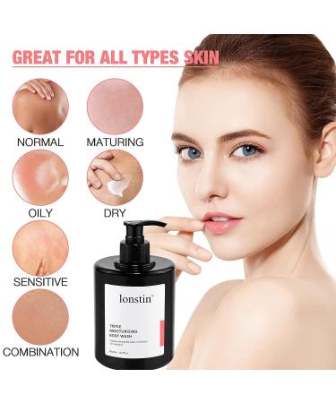 Lonstin Moisturizing Body Wash - Deep Moisture Cleanser for Dry Skin - 16.9 fl oz - Buy Online on GoSupps.com