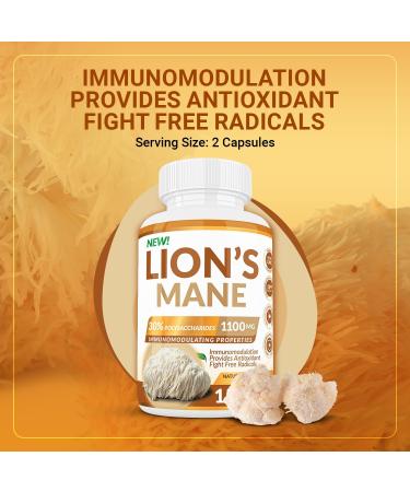 Lion s Mane Brain Mushroom Supplement (150 count) - 30% Polysaccharides with Immunomodulating Properties. Source of Antioxidants. Protects cells against free radicals. - Buy Online on GoSupps.com