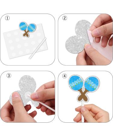 S-Cp-0647 ce Cream Fruit Dessert Cupcake Topper Colorful Glitter Happy Birthday Sensory Pop Game Theme Decor Supplies Baby Shower Boys Girls Birthday Party Decorations - Buy Online on GoSupps.com