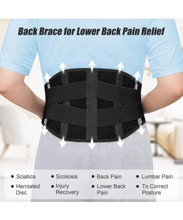 Back Brace for Lower Back Pain | Adjustable Lumbar Support Belt for Women | Relief for Scoliosis Herniated Discs & Heavy Lifting | Fits Waist 29.5"-37.4 - Buy Online on GoSupps.com