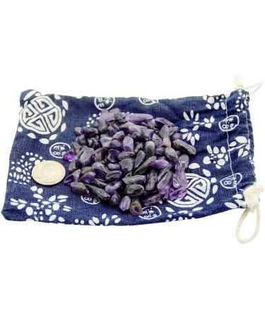 Orientrea 1.1lb Natural Crushed Amethyst Crystal Tumbled Chips - Healing Crystals Bulk for Crafts - Beautiful Gift Packaging - Amethyst Gemstones - Buy Online on GoSupps.com