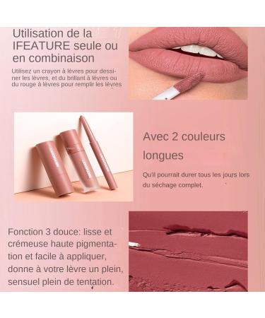  gifyym Lip Pencil and Lipstick Set 3 Long-Lasting Nude Lip Pencils | Highly Pigmented Velvet Lip Gloss Makeup Set | Natural Makeup Kit for - Buy Online on GoSupps.com