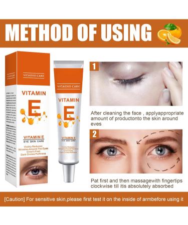 Vitamin E Eye Serum Eye Creams Eye Cream Anti-Aging Under Eye Cream for Dark Circles Puffy Eyes Moisturising Eye Cream Prevents Under Eye Bags Fatigue for Wrinkles and Fine Lines - Buy Online on GoSupps.com