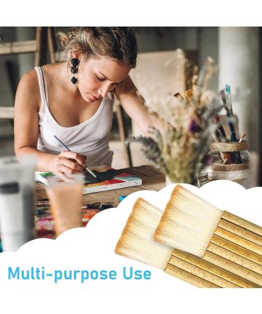 KAIY 2 PCS Bamboo Handle Sheep Hair Hake Brush Set for Watercolor Painting - Buy Online on GoSupps.com