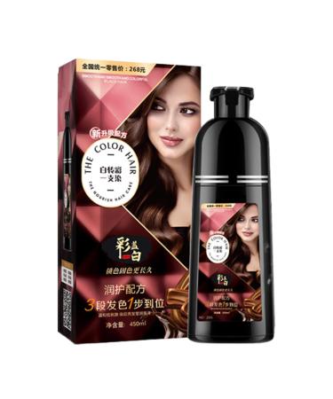 Buerfu Hair Dye Shampoo for Women Hair Coloring Shampoo - Rich lathering shampoo that dyes your hair 450 ml - Long-lasting hair care cleansing and conditioning