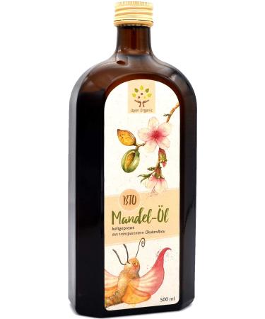 Organic almond oil 500ml cold pressed in the Black Forest from Spanish sweet almonds from regenerative agriculture