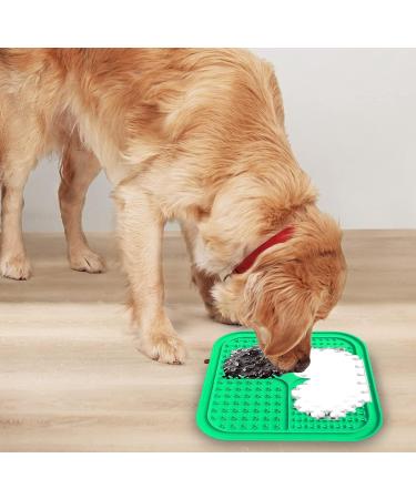 BREXTER Premium Licky Mats for Dogs - 2 Pack Lick Mats with Suction Pads for Anxiety Relief - Includes Dog Tag Spatula and Brush - Green and Blue - Buy Online on GoSupps.com