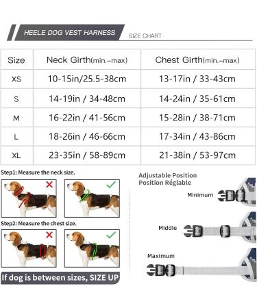 Heele Dog Crockery & Adjustable Dog Harness for Large Dogs - Front & Back Clips Neck Release - Buy Online on GoSupps.com