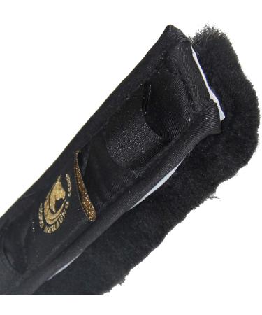 Merauno Neck Saver - Lambskin Horse Neck Protection | Real Fur Halter & Bridle Strap Cover | Black 32x5 cm - Buy Online on GoSupps.com