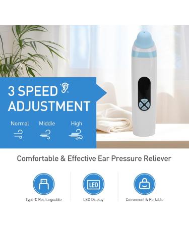 Ear Pressure Relief Device Unclog Eustachian Tubes 3 Speed Adjustable Ideal for Flying Diving & Tinnitus Relief - Buy Online on GoSupps.com