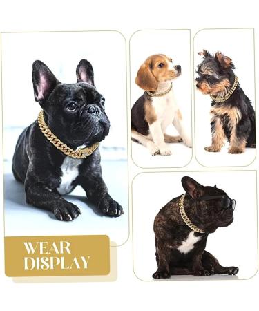 Cuban Connection Dog Collar - 17.7 Cuban Link Chain Alloy Diamond Gold Bling Jewelry for Dogs & Cats - Buy Online on GoSupps.com