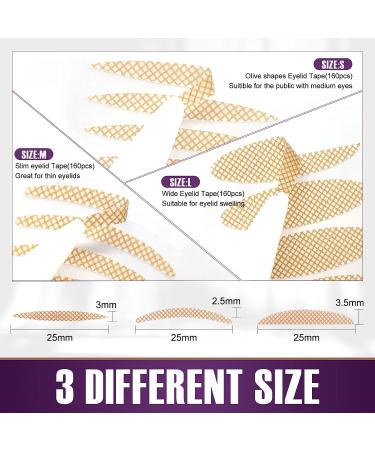 Invisible Waterproof Eyelid Tape Set for Uneven, Droopy, and Hooded Eyes - Includes 3 Shapes, Fork Rods, and Tweezers - Buy Online on GoSupps.com