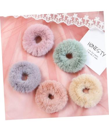 Ipetboom 5pc Ponytail Holder Scrunchie Holder Stretch Headbands for Women Scrunchies for Girls Fuzzy Fur Scrunchies Cat Ear Scrunchies Pompom Ball Scrunchie Tiara Women's Hair Wristband - Buy Online on GoSupps.com