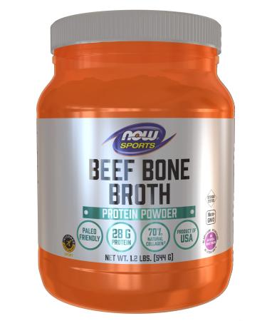 Now Foods Sports Beef Bone Broth Protein Powder  1.2 lbs (544 g)
