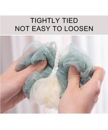 WishLotus Shower Bath Sponge 4pcs Set - Super Soft & Colorful Body Exfoliating Loofah for Men and Women - Big Full Lather Cleanse - Shower Mesh in Black, Green, Pink, Grey - Buy Online on GoSupps.com