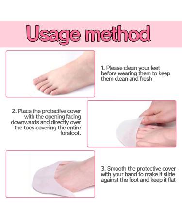 Silicone Toe Caps 2 Pairs - Breathable Ballet Pointe Pads for Dancing & Running - White - Buy Online on GoSupps.com