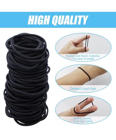100 Pieces Black Hair Ties - Metal-Free Small Elastic Ponytail Holders for Girls Women & Men | Premium Hair Accessories - Buy Online on GoSupps.com