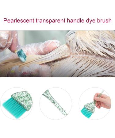 Glitter Handle Hair Dye Brush Hair Coloring Tool with Long Handle Material Pearly Lustre Handle for Beauty Salon and Hair Salon (Green) - Buy Online on GoSupps.com