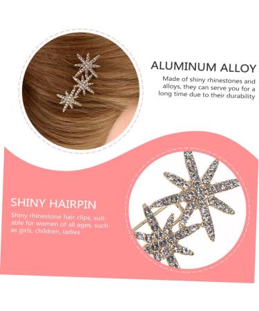 Angoily Snowflake Hairpin Star Hair Barrettes Wedding Hair Accessories Rhinestone Hair Barrettes Christmas Hair Accessories Christmas Hair Pins Rhinestone Headpiece Fine Alloy Miss Clip - Buy Online on GoSupps.com