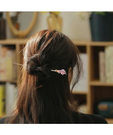 Vintage Gold Metal Chinese Hair Sticks Set with Crystal Accents - 2 Pieces | Hanfu Hair Accessory | Red Chinese Hair Pins - Buy Online on GoSupps.com