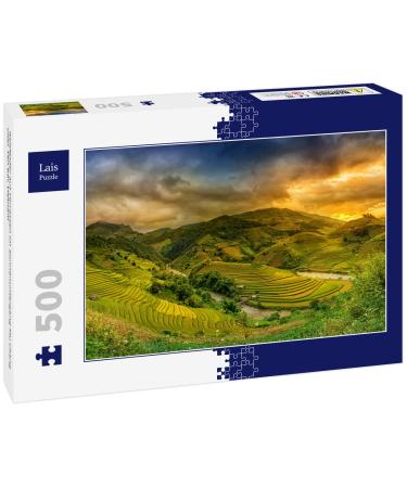 Lais Puzzle Rice fields on terraces at sunset Mu chang chai Yen bai Vietnam 500 pieces