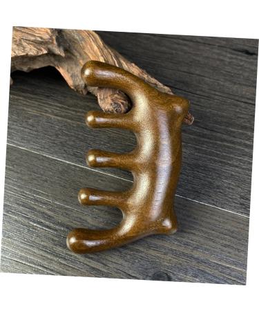 Minkissy Sandalwood Cat Kamm - Wooden Massage Comb & Gua Sha Tool for Hair & Facial Care | Wide Teeth Head Massager - Buy Online on GoSupps.com
