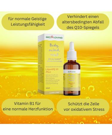 Bioloving Liquid Q10 Plus - Organic Coenzyme Q10 & Vitamin B | Vegan Anti-Aging 50ml - Support Nervous System & Well-Being - Buy Online on GoSupps.com