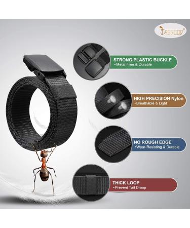 JASGOOD Nylon Military Tactical Men Belt 2 Pack - Outdoor Webbing Web Belt with Plastic Buckle - Fits Pant Up To 35 - Gift for Men - C-black+black - Buy Online on GoSupps.com