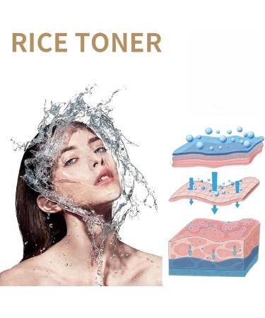Rice Toner Rice Water Rice Face Toner Toner Skincare for Deep Hydration Smoothing Toner Natural Moisturizer Glow Essence Facial Toner Hydrating Toner for Face Moisturizing Rice Extract 150ML - Buy Online on GoSupps.com