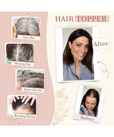 Elailite Hair Toppers For Thinning Hair Women Real Hair - 100% Real Human Hair Extensions Clip in Toupee SILK BASE (2"x6") Crown HairPiece (#1B Natural Black 10 Inch) 10 inch (2x6 Base) #1B Natural Black - Buy Online on GoSupps.com