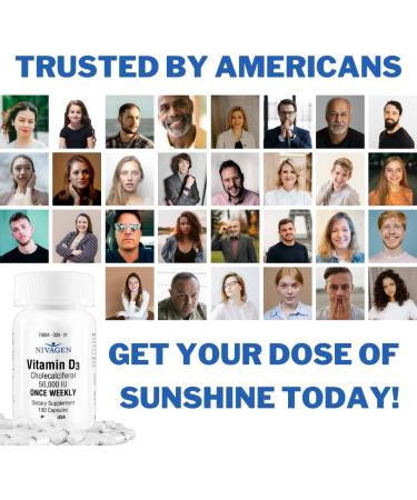 Vitamin D2 Liquid Drops (Ergocalciferol) 400 IU - 60ml (8 000 USP 1 200 Servings) + Vitamin D3 50 000 IU Capsules (100 Count) - Buy Online on GoSupps.com