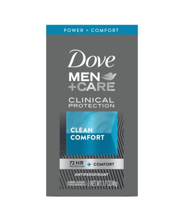 Dove Men+Care Clinical Protection Antiperspirant 72-Hour Sweat And Odor Protection Clean Comfort Antiperspirant For Men Formulated With Triple Action Moisturizer 1.7 oz